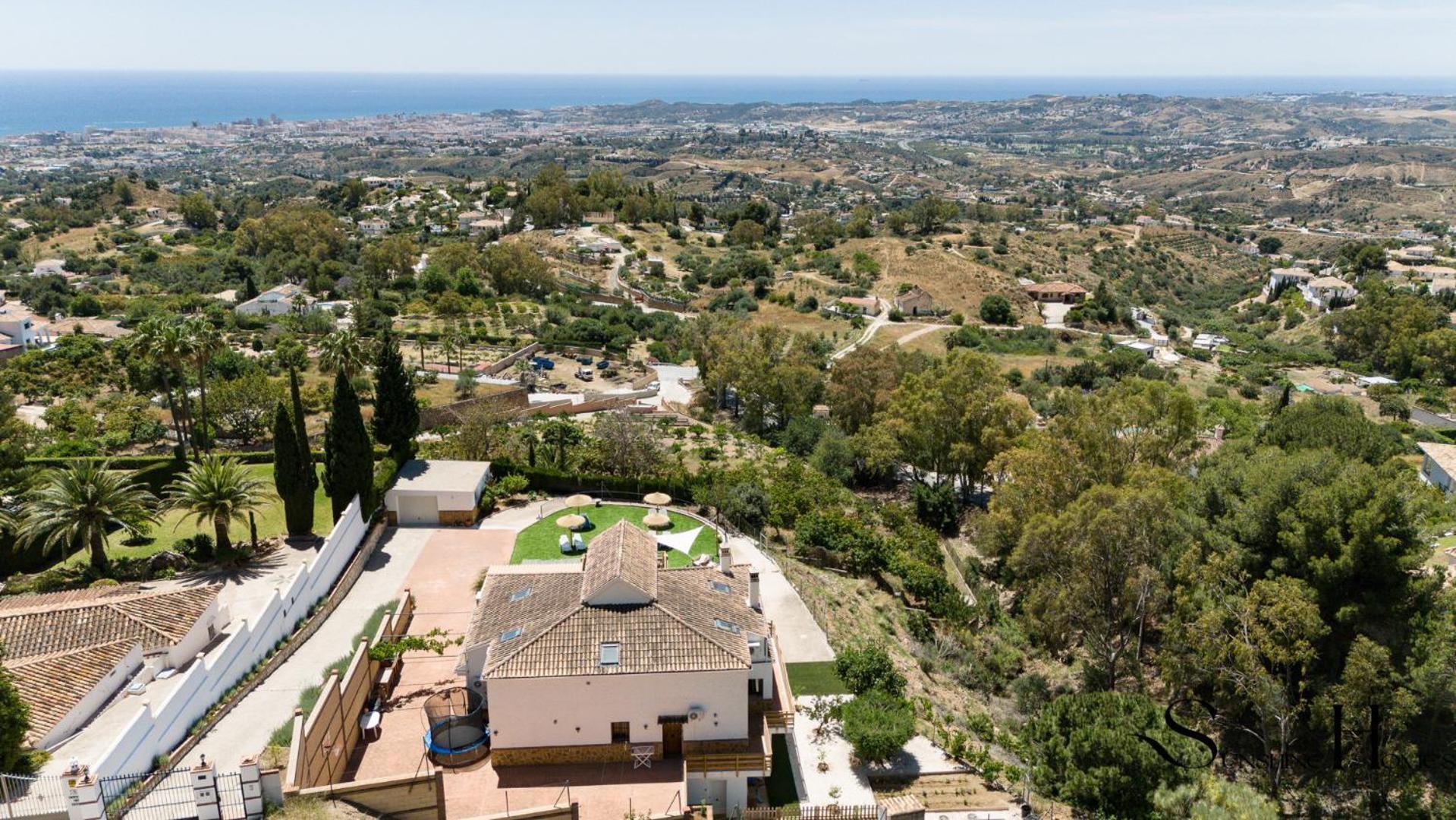 Villa With Pool And Spectacular Sea And Town Views Mijas Exterior photo